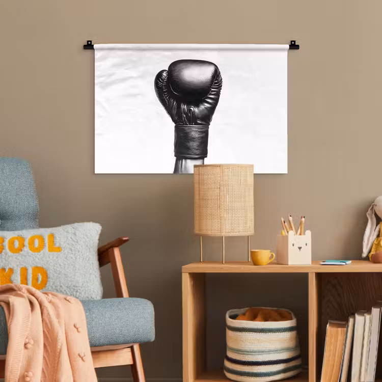 Bokshandschoen - Zwart - Hand Wandkleed katoen klein -wsfeer4_kind