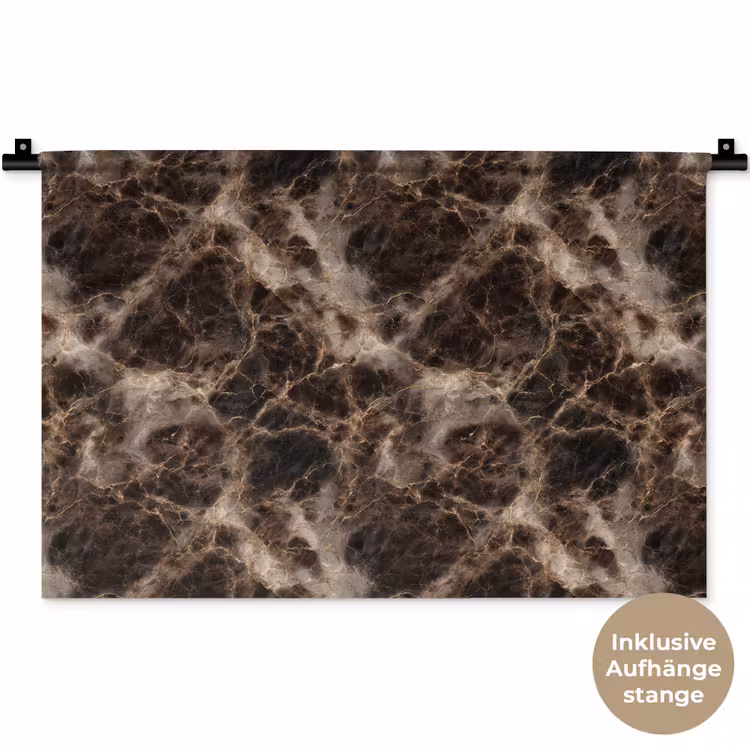Bruin - Goud - Marmer Wandkleed katoen klein 269 -t3d_DE