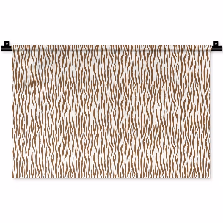 Bruin - Patroon - Zebra Wandkleed katoen klein 269 -zz3d