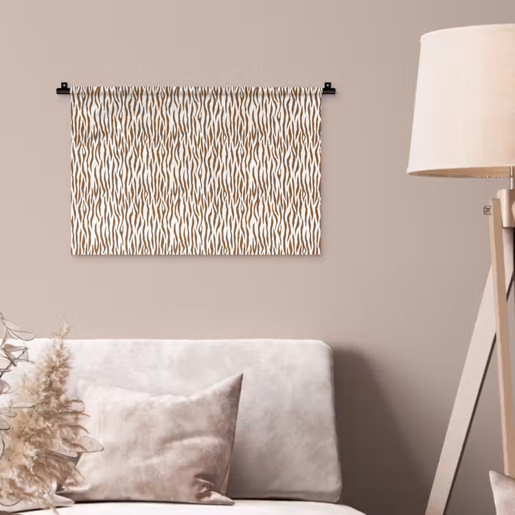 Bruin - Patroon - Zebra Wandkleed katoen klein 269 -sfeer4