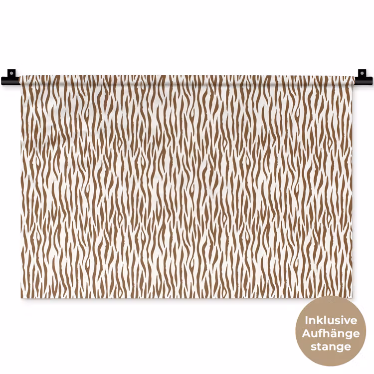 Bruin - Patroon - Zebra Wandkleed katoen klein 269 -t3d_DE