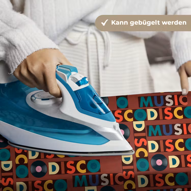 Bruin - Retro - Disco - Patroon Wandkleed katoen klein 269 -tsfeer9_DE