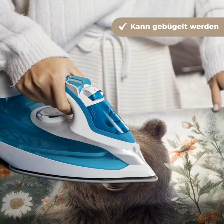Bruine beer - Wilde dieren - Bloemen - Planten Wandkleed katoen klein -tsfeer9_DE