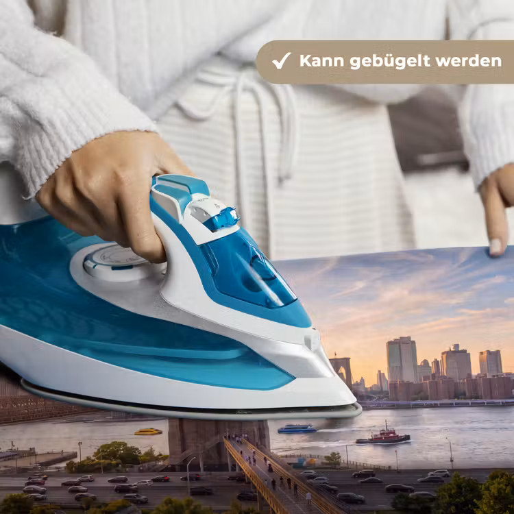 Brug - Rivier - Stad - Zonsondergang - Architectuur Wandkleed katoen klein -tsfeer9_DE
