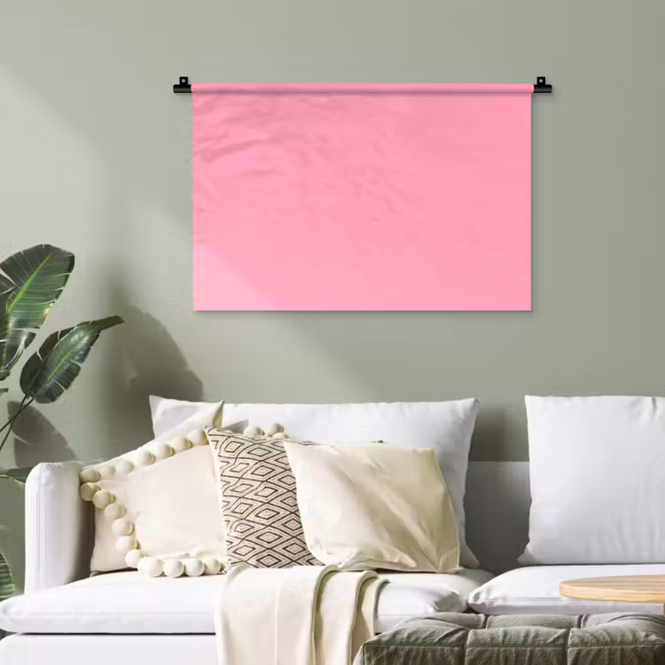 Bubblegum - Pink - Roze Wandkleed katoen klein 269 -sfeer7