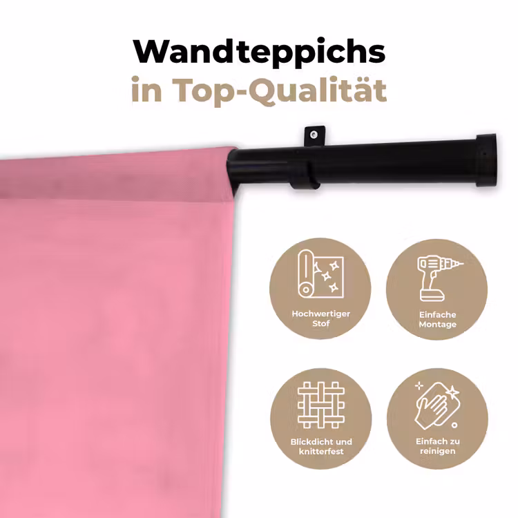 Bubblegum - Pink - Roze Wandkleed katoen klein 269 -tsfeer2_DE