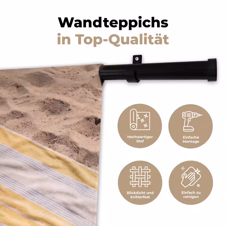 Boek - Zonnebril - Strand - Zomer - Geel Wandkleed katoen klein -tsfeer2_DE