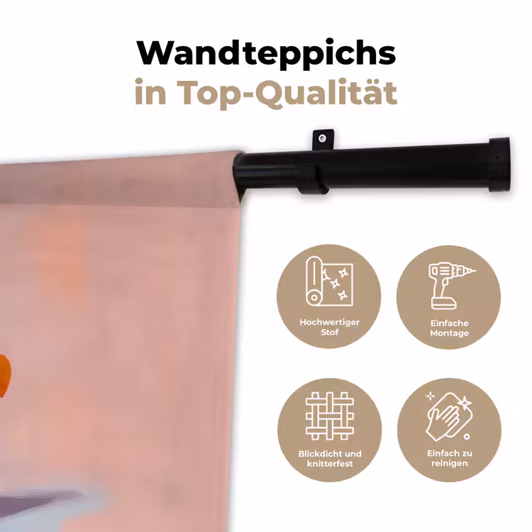Boeken - Stapel - Kleurrijk Wandkleed katoen klein -tsfeer2_DE