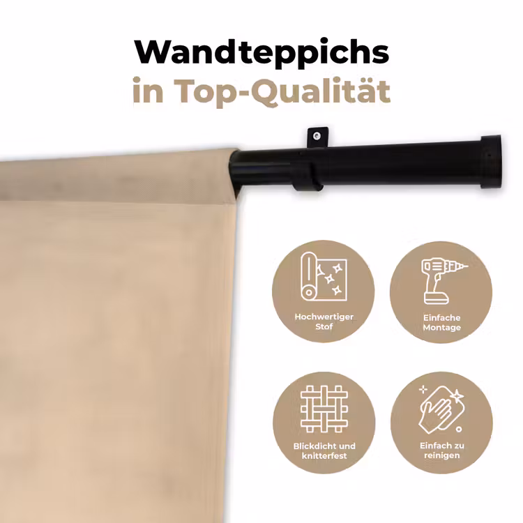 Boeken - Toren - Koffie - Beige Wandkleed katoen klein -tsfeer2_DE