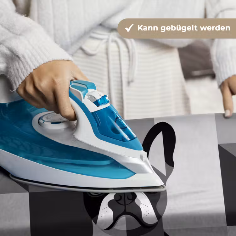 Buldog - Zwart - Abstract - Vlakken Wandkleed katoen klein -tsfeer9_DE