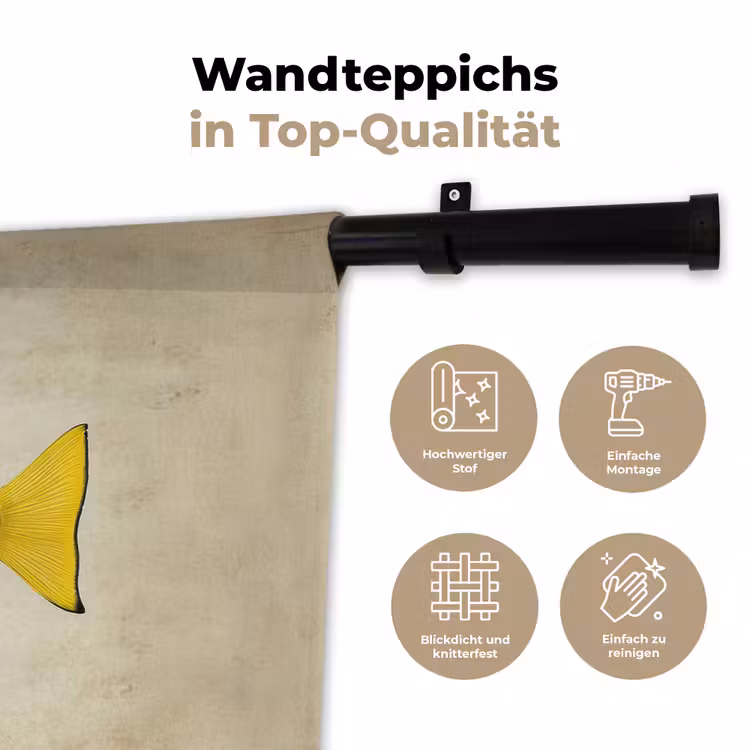 Kleurrijk - Vis - Schubben - Illustratie Wandkleed katoen klein -tsfeer2_DE