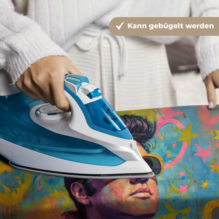 Kleurrijk portret - Kroon - Sterren Wandkleed katoen klein -tsfeer9_DE