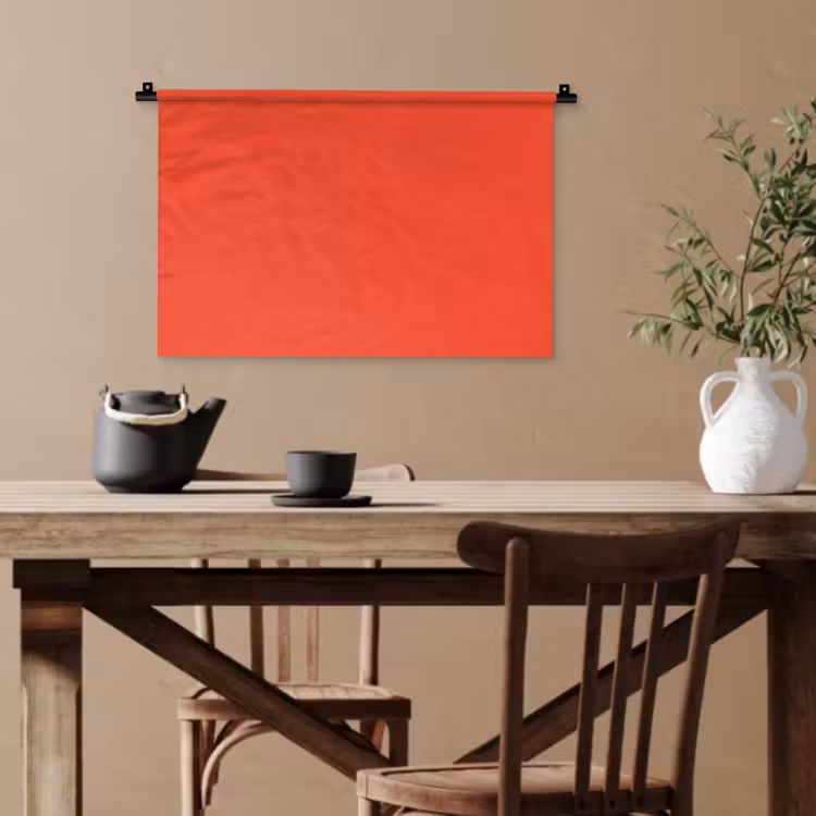 Burnt - Coral - Oranje Wandkleed katoen klein 269 -sfeer6