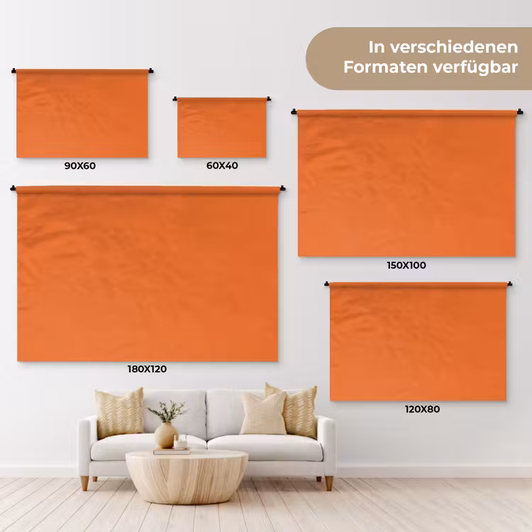 Burnt - Sienna - Oranje Wandkleed katoen klein 269 -tsfeer8_DE