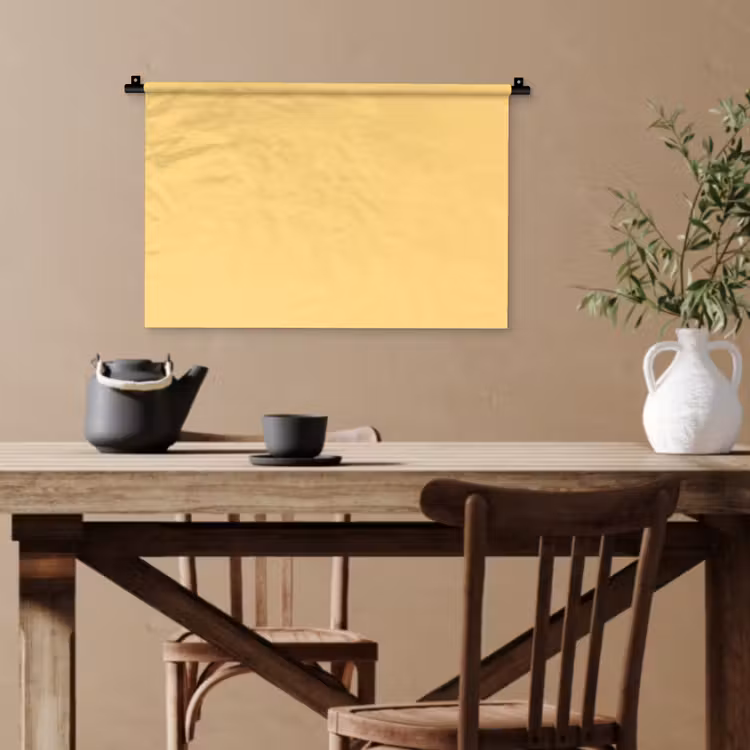 Butter - Geel - Yellow Wandkleed katoen klein 269 -sfeer6