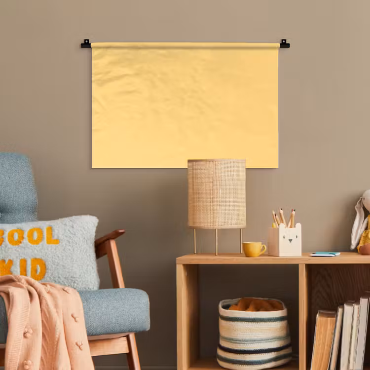 Butter - Geel - Yellow Wandkleed katoen klein 269 -wsfeer4_kind