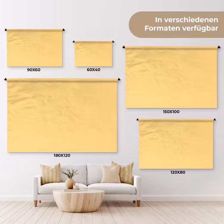Butter - Geel - Yellow Wandkleed katoen klein 269 -tsfeer8_DE