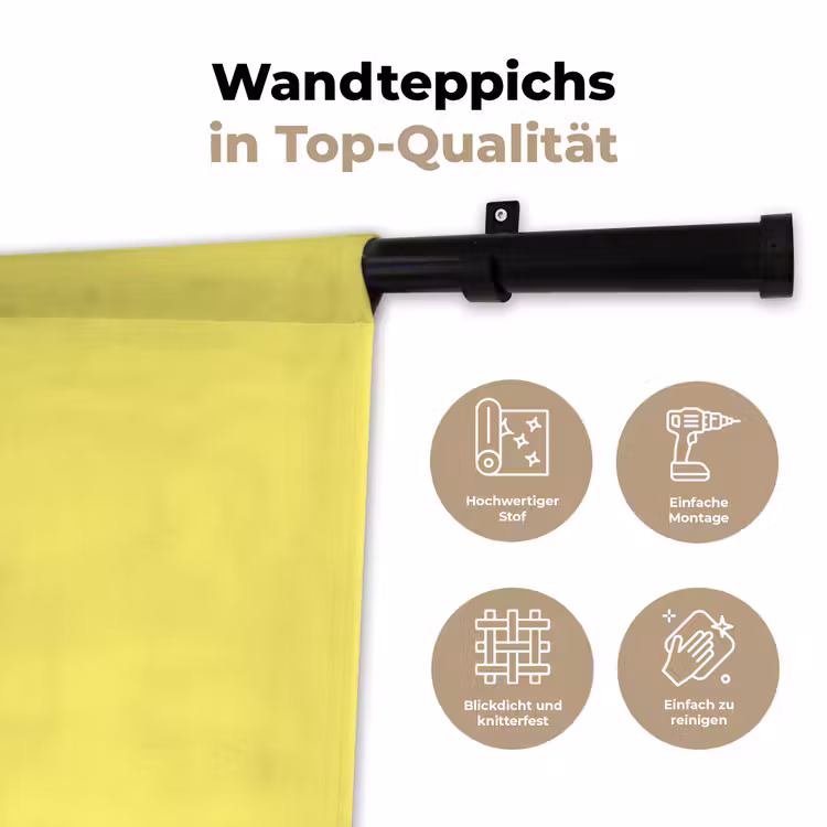Buttery - Beige - Geel Wandkleed katoen klein 269 -tsfeer2_DE