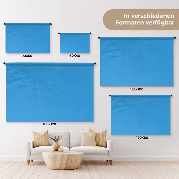 Cerulean - Breeze - Blauw Wandkleed katoen klein 269 -tsfeer8_DE