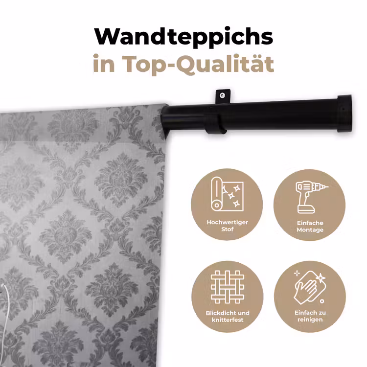 Chic - Vrouw - Zwart - Wit Wandkleed katoen klein -tsfeer2_DE