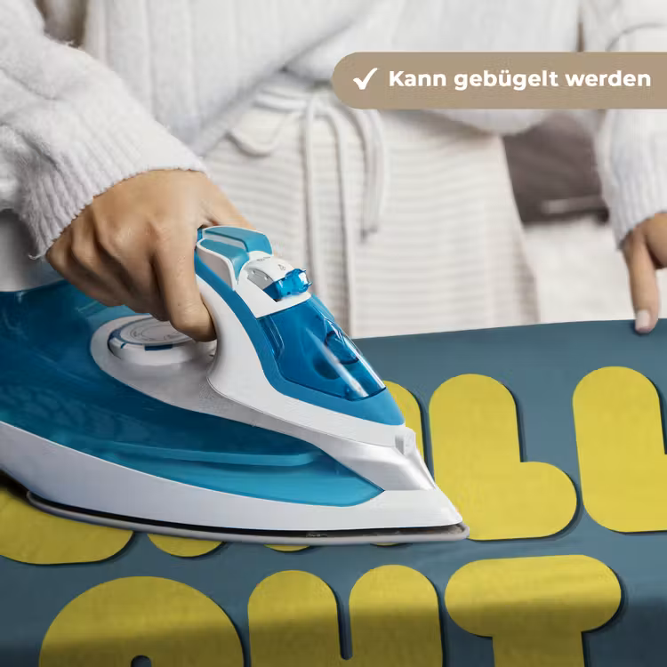 Chill out - Geel - Blauw Wandkleed katoen klein -tsfeer9_DE