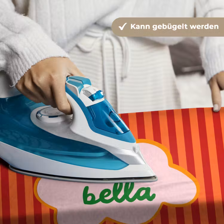 Ciao bella - Tekstwolk - Strepen - Oranje Wandkleed katoen klein -tsfeer9_DE