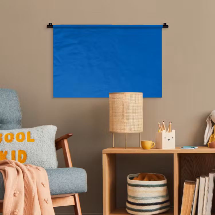 Classic - Azure - Blauw Wandkleed katoen klein 269 -wsfeer4_kind