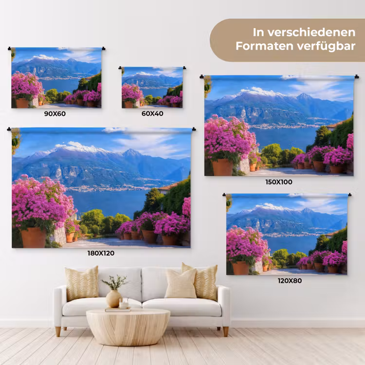 Lake Como - Italië - Landschap Wandkleed katoen klein -tsfeer8_DE
