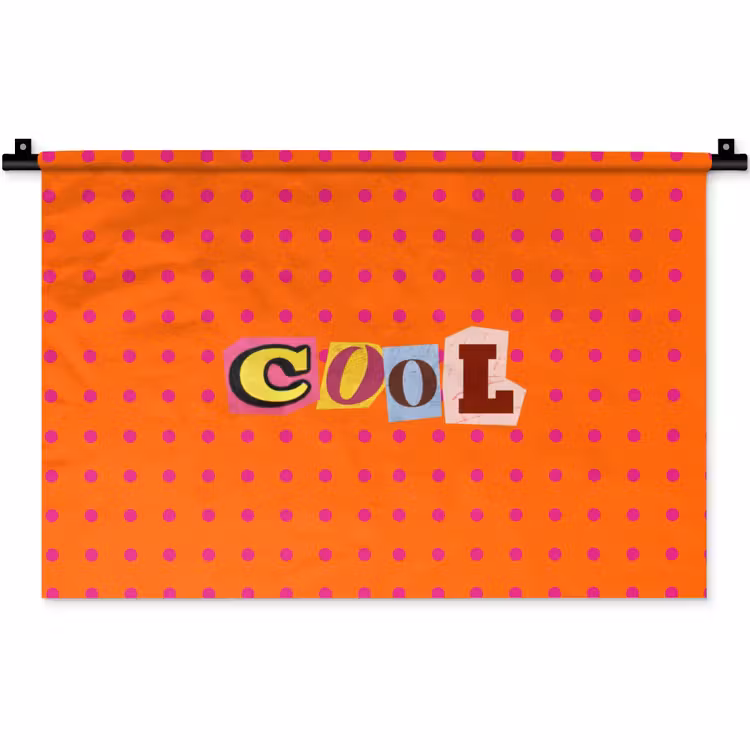 Cool - Stippen - Oranje Wandkleed katoen klein -zz3d