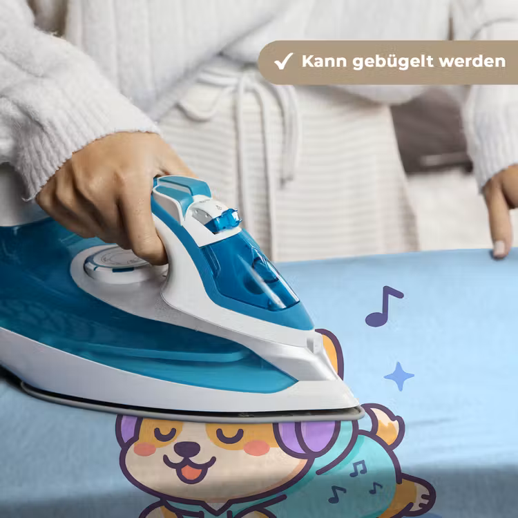 Corgi - Koptelefoon - Blauw - Muzieknoten Wandkleed katoen klein -tsfeer9_DE