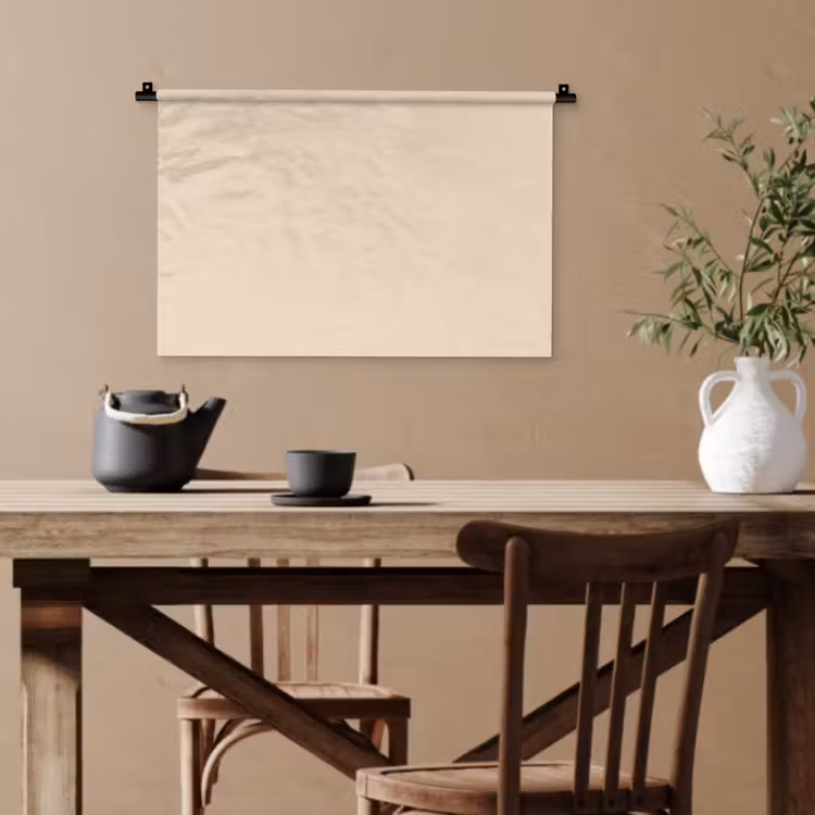 Cream - Nude - Neutraal Wandkleed katoen klein 269 -sfeer6
