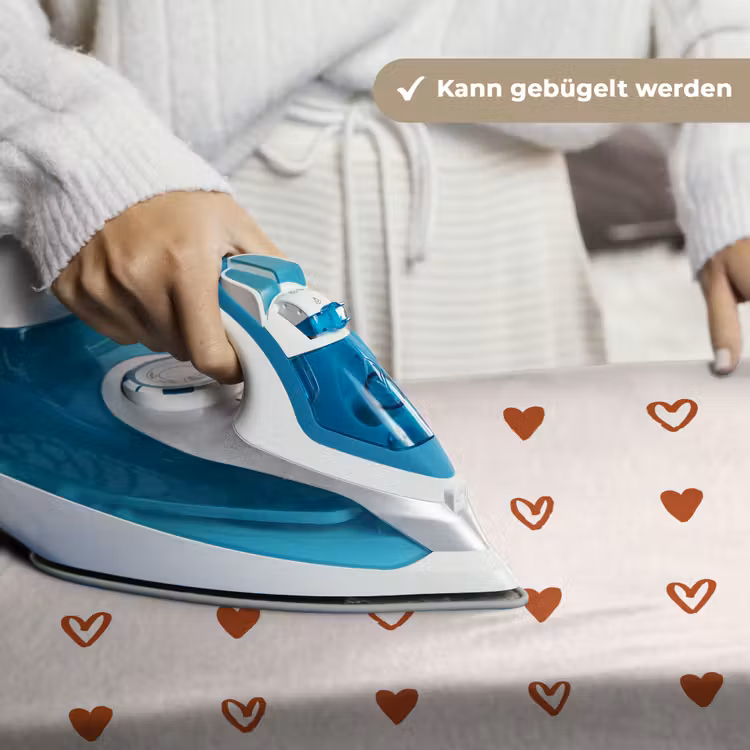 Crème - Rood - Hartjes - Patroon Wandkleed katoen klein 269 -tsfeer9_DE