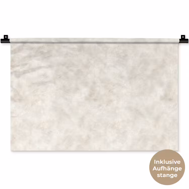 Crèmebeige - Marmer - Aders Wandkleed katoen klein 269 -t3d_DE