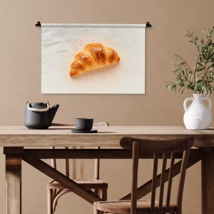 Croissant - Brood - Beige Wandkleed katoen klein -sfeer6