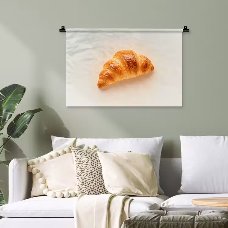 Croissant - Brood - Beige Wandkleed katoen klein -sfeer7