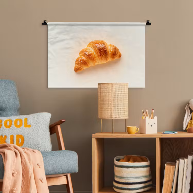 Croissant - Brood - Beige Wandkleed katoen klein -wsfeer4_kind