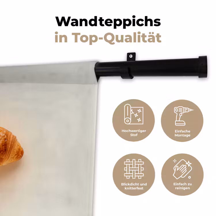 Croissant - Brood - Beige Wandkleed katoen klein -tsfeer2_DE
