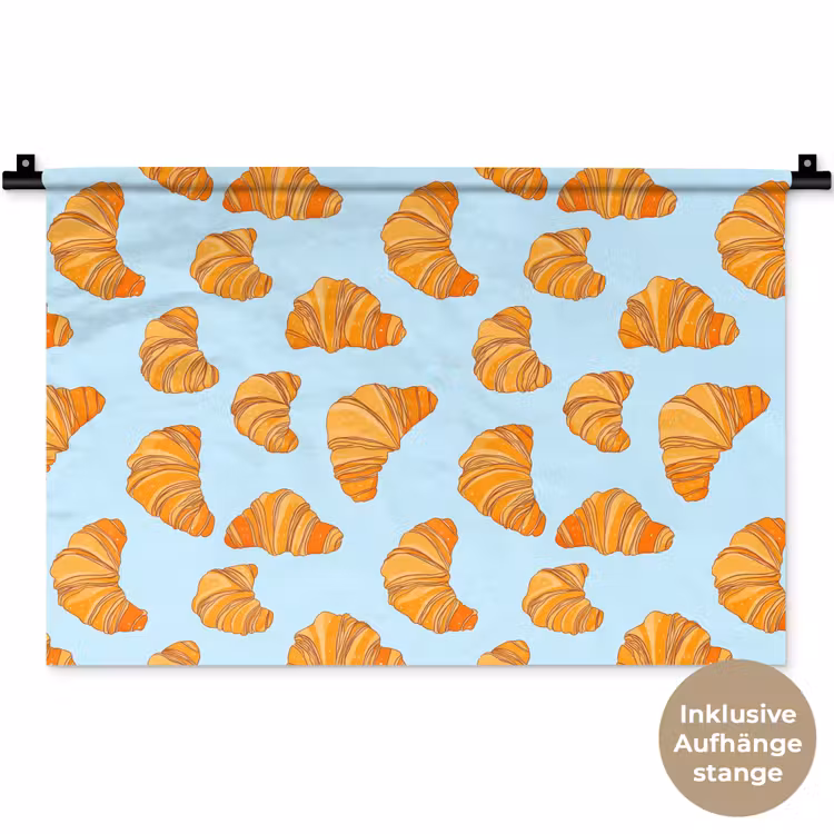 Croissant - Speels - Blauw Wandkleed katoen klein 269 -t3d_DE