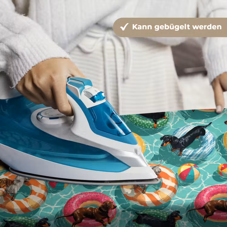 Teckels - Zwembad - Kleurrijk Wandkleed katoen klein 269 -tsfeer9_DE