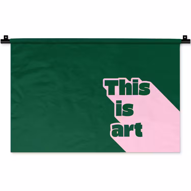 This is art - Schaduw - Roze Wandkleed katoen klein -zz3d