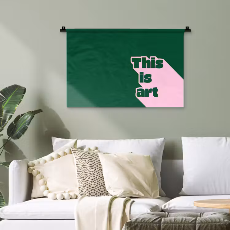 This is art - Schaduw - Roze Wandkleed katoen klein -sfeer7