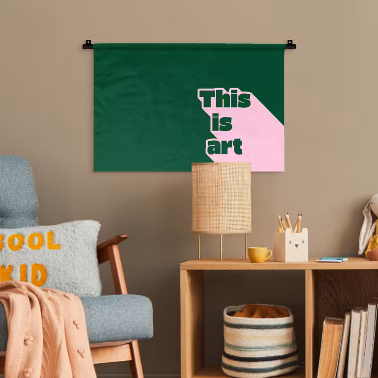 This is art - Schaduw - Roze Wandkleed katoen klein -wsfeer4_kind