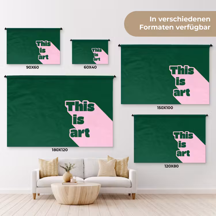 This is art - Schaduw - Roze Wandkleed katoen klein -tsfeer8_DE