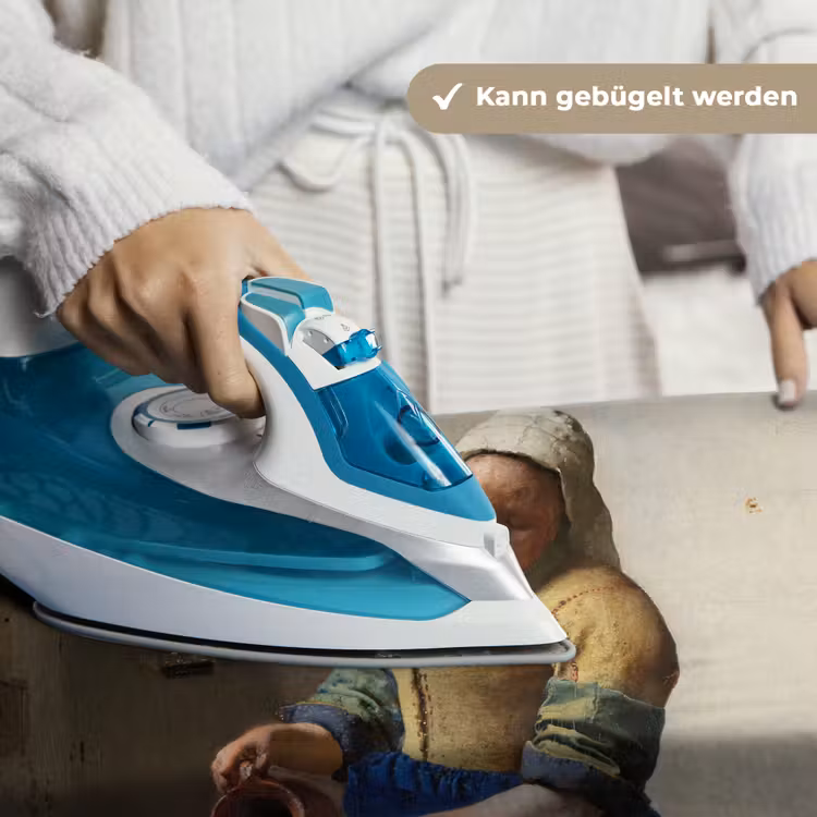 Het melkmeisje - Schilderij van Johannes Vermeer Wandkleed katoen klein -tsfeer9_DE