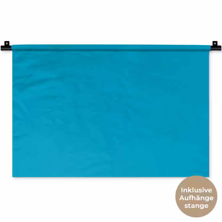Deep - Turquoise - Turkoois Wandkleed katoen klein 269 -t3d_DE