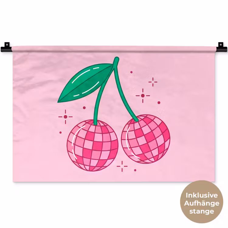Decoratie - Disco-bal - Feest - Roze Wandkleed katoen klein -t3d_DE