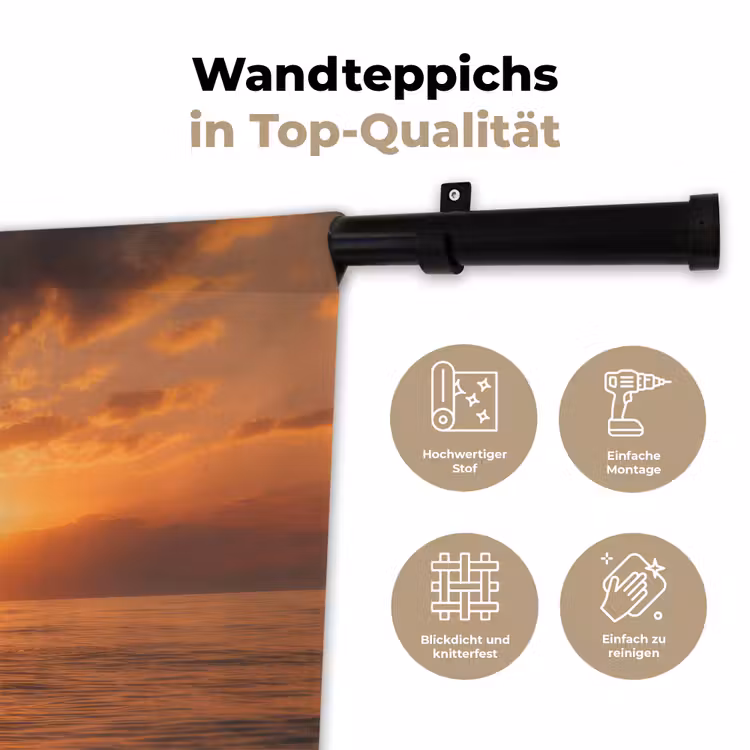 Dolfijnen - Zee - Realistisch Wandkleed katoen klein -tsfeer2_DE
