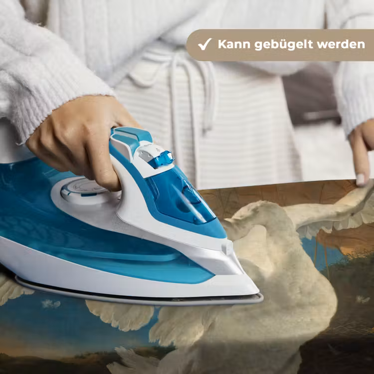 De bedreigde zwaan - Schilderij van Jan Asselijn Wandkleed katoen klein -tsfeer9_DE