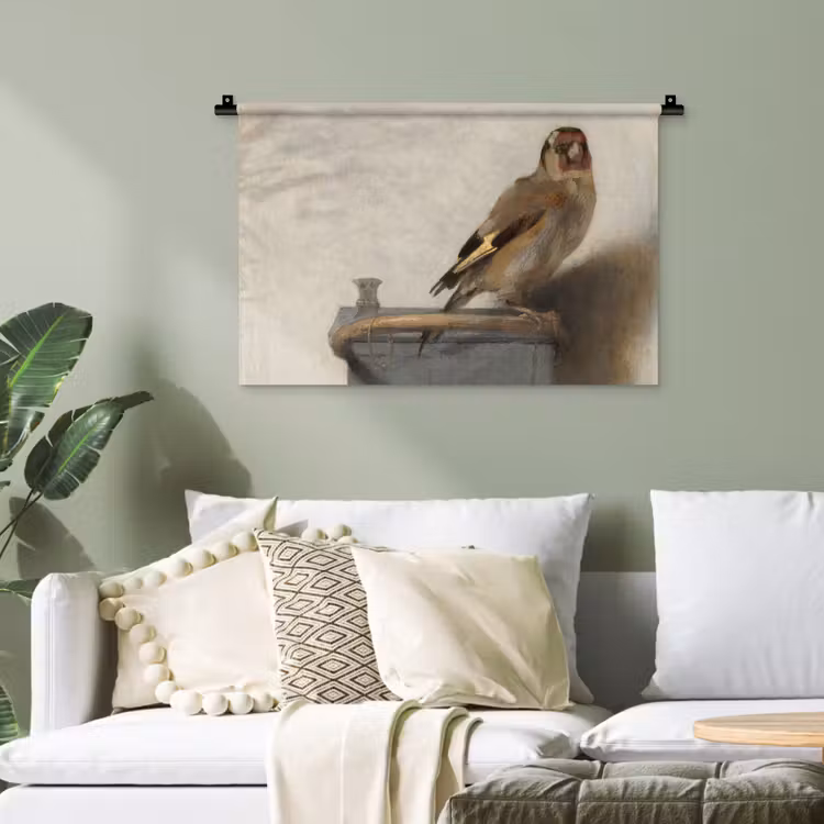 Het puttertje - Carel Fabritius Wandkleed katoen klein -sfeer7