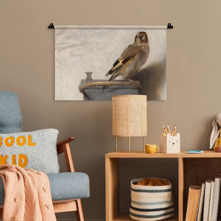 Het puttertje - Carel Fabritius Wandkleed katoen klein -wsfeer4_kind
